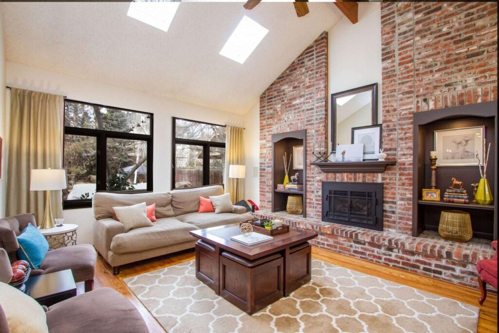 interior painter near denver completing an interior repaint with painting built ins