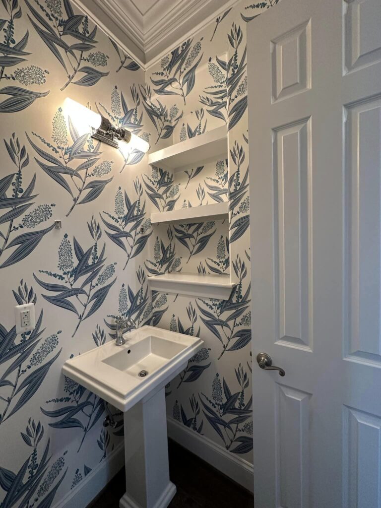 bathroom wallpaper installation near denver
